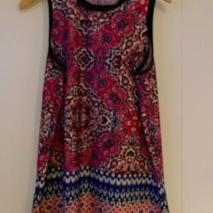 Apt. 9 Women's Pink and Blue Patterned Tunic